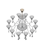 Modern glass chandelier