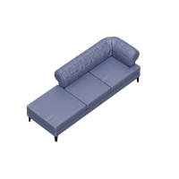 Modern leather art multi-person sofa