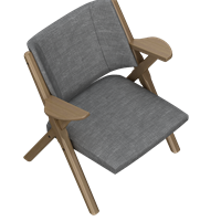 Nordic style fabric lounge chair