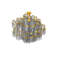 Modern metal chandelier