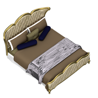 European style fabric double bed