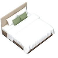 Modern fabric double bed