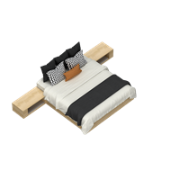 Nordic fabric double bed