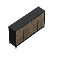 Modern wooden art cabinet