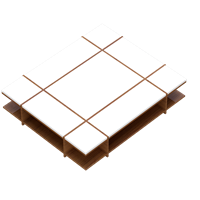 Modern wooden coffee table