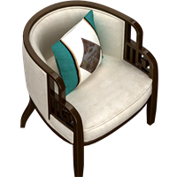 Chinese fabric lounge chair