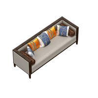 Chinese fabric multi-person sofa