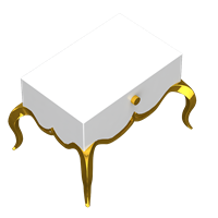 European bedside table