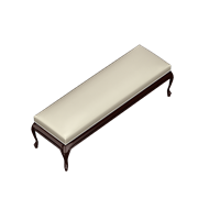American leather art bed end stool