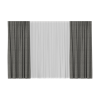 Modern double curtain