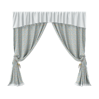 Pastoral wind double curtain