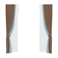 Chinese style two-way curtains