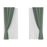 Modern double curtain