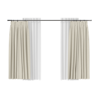 Modern double curtain