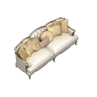 European leather art double sofa