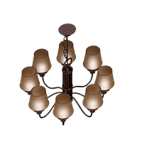 American metal chandelier
