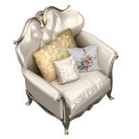 European leather art single sofa