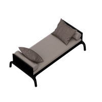 Modern fabric bed end stool