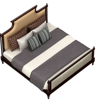American fabric double bed