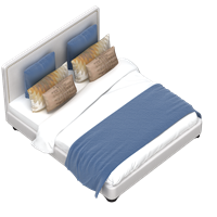 Modern fabric double bed