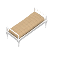 European wooden bed end stool