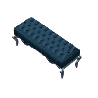 European leather art bed end stool