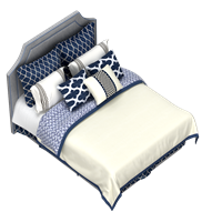 American fabric double bed